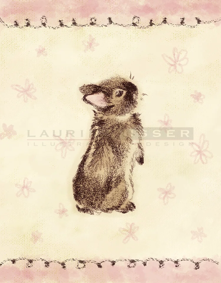 Bunny Sketch2 010-0414-05 collection 4.5" x 5.75" 300ppi