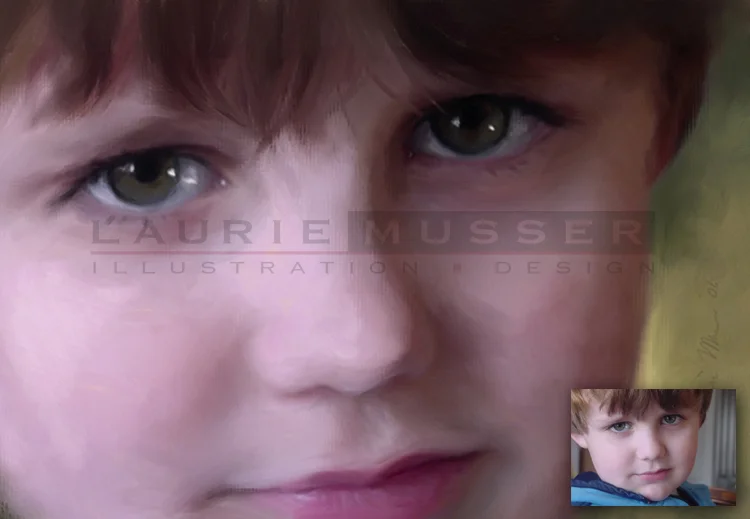 Joshua's Eyes 14" x 10" Oil AVAILABLE FOR LICENSING