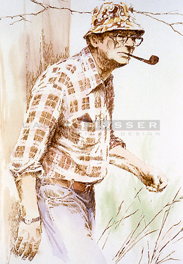 Hank's Dad 8.5 x 11" Ink and Wash