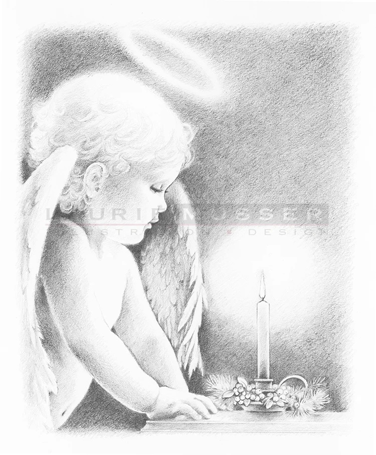   Aaron Angel&nbsp; &nbsp; 8 x 10" Graphite 