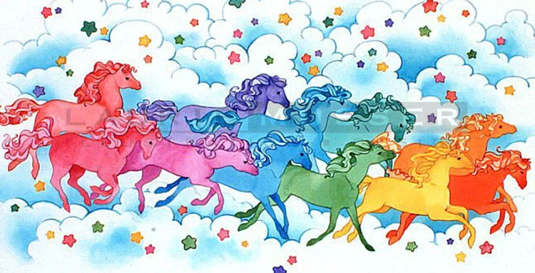 Rainbow Ponies 7 x 3.5" © AGC, LLC ALL RIGHTS RESERVED