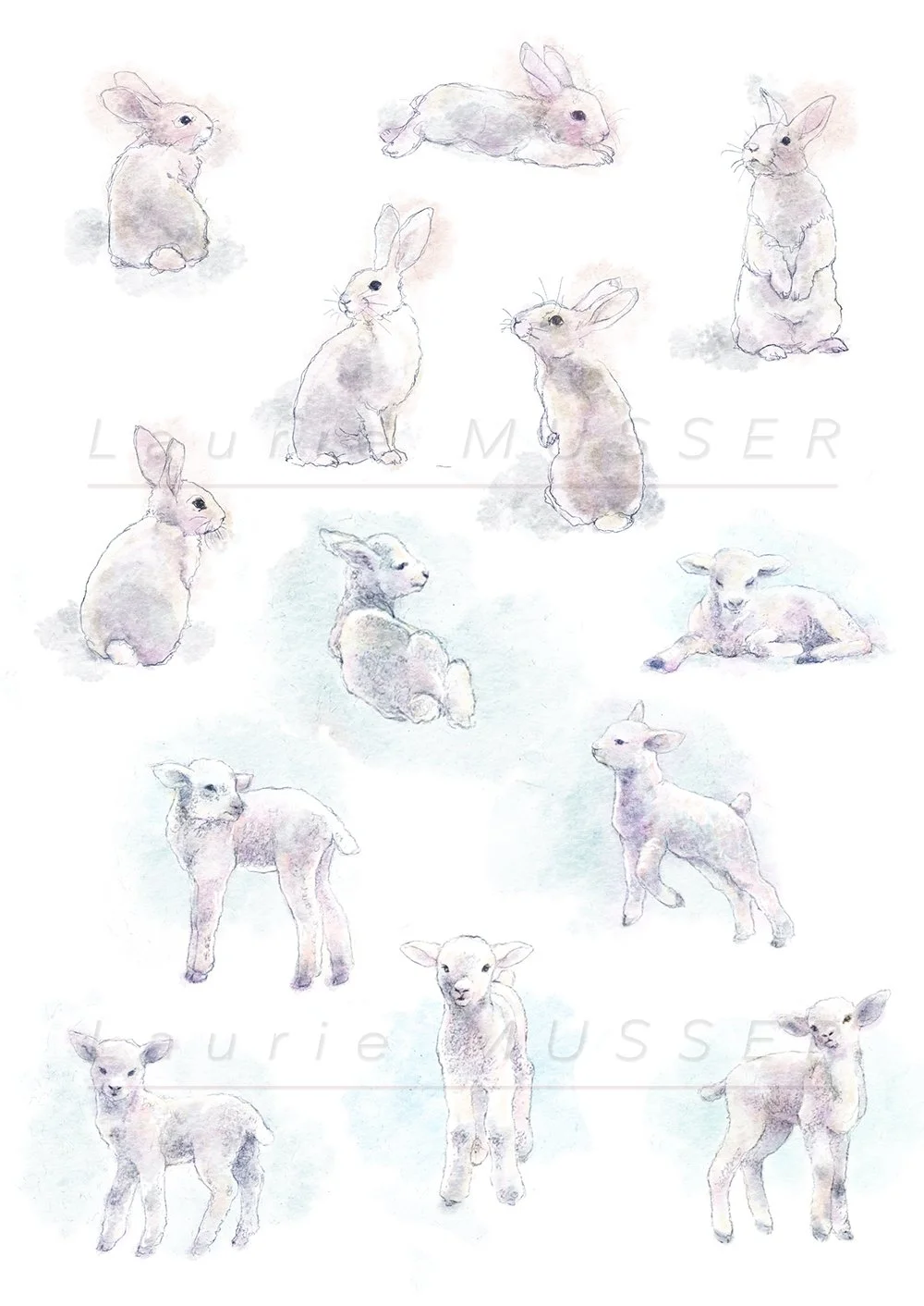 LM Easter Bunnies Lambs ©copyright JOANN (Copy)