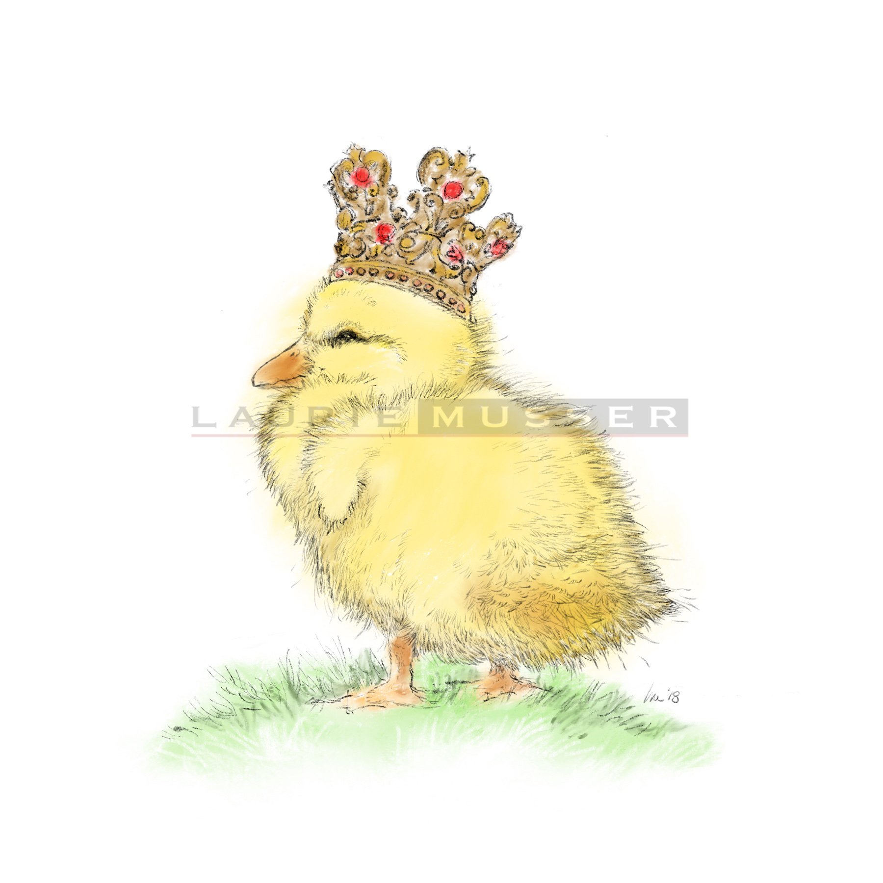  KING DUCKLING  &emsp;6x6"        Purcahse Options    18-0313  