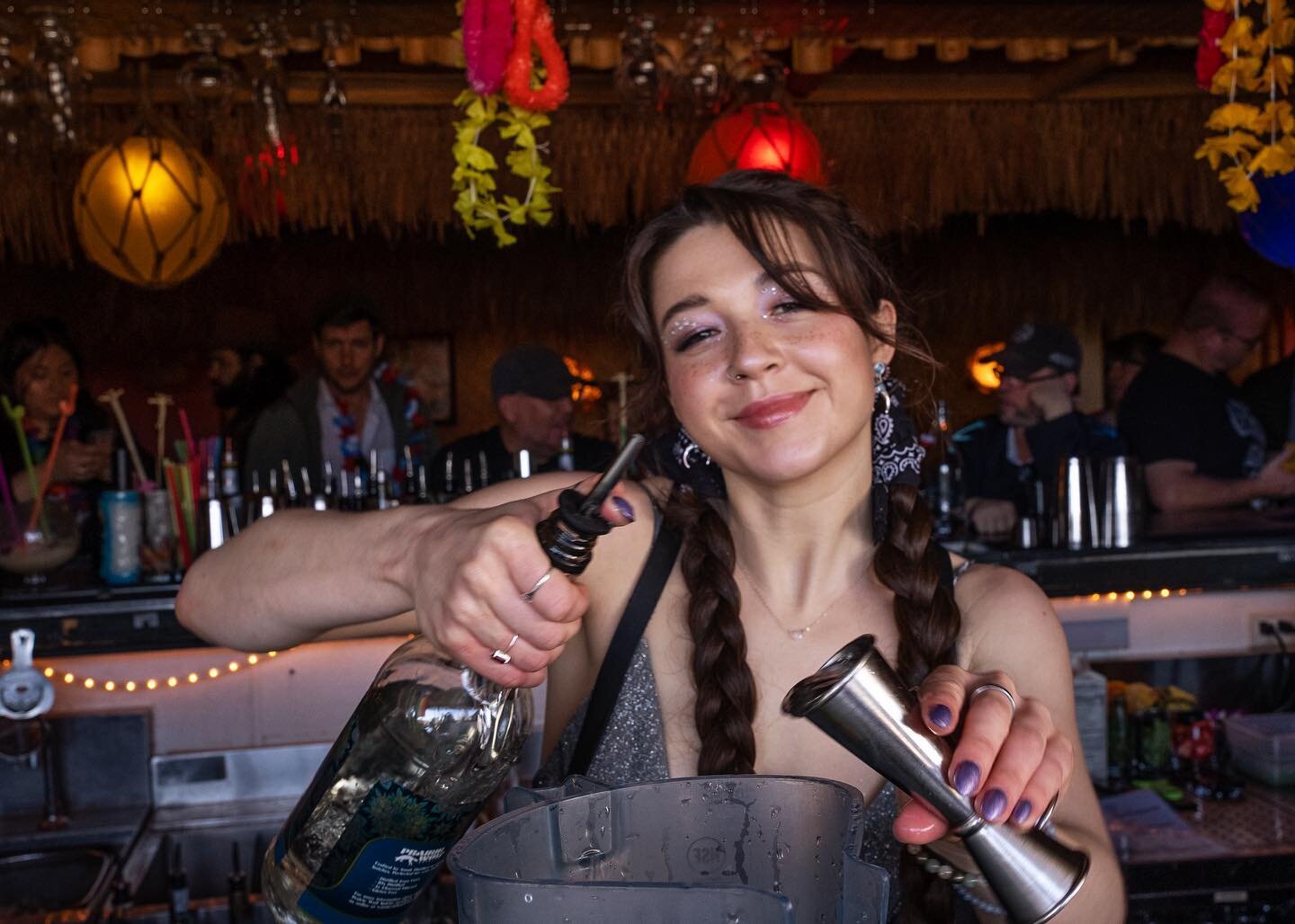 We are excited to celebrate Ashlyn today! Ashlyn has been bartending in Tulsa for 2 years and has been slingin&rsquo; tiki drinks with us for 1 year. She has truly committed herself to learning tiki history, and in turn helping to educate the rest of