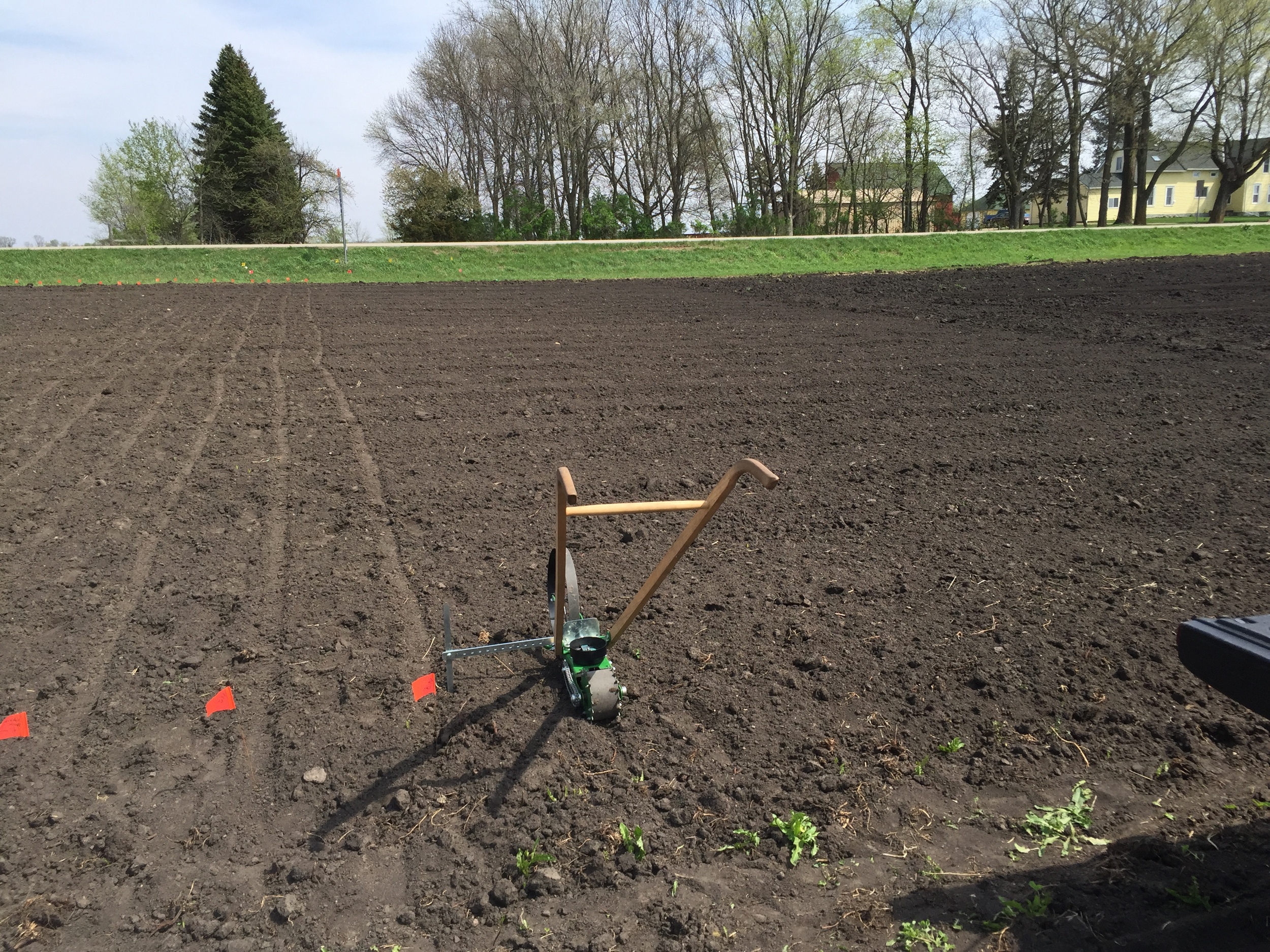  My trusty Hoss Tools seeder hard at work. 