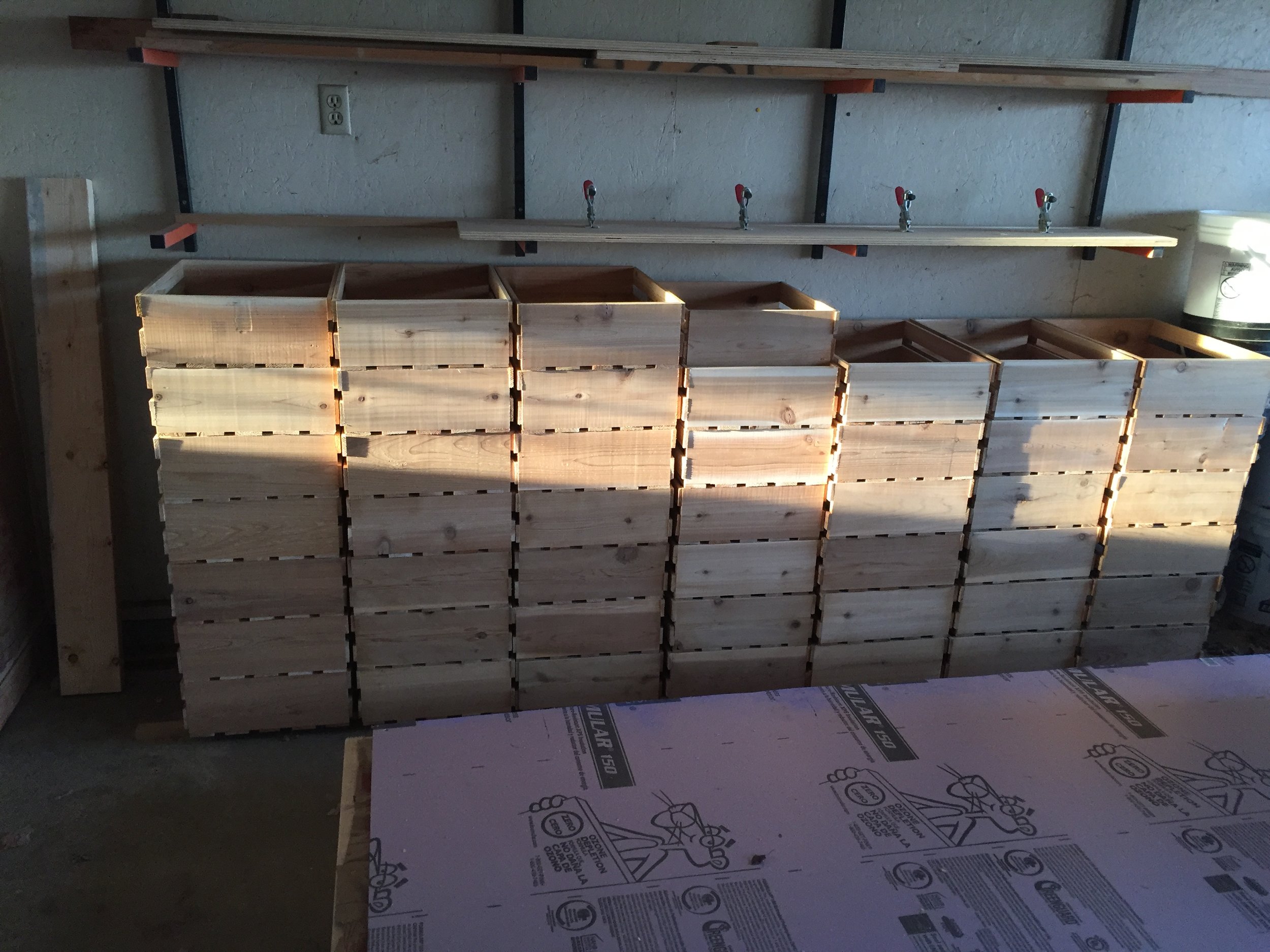  Cedar Crates ready for the 2016 Subscription Produce season 