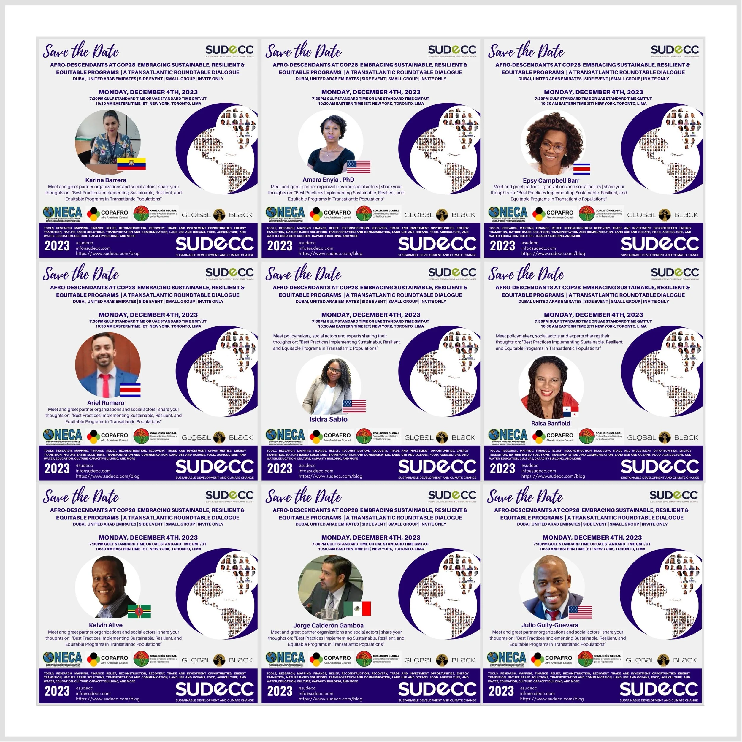 Afro-descendants at COP28 in Dubai: Embracing Sustainable, Resilient, and Equitable Programs | A Transatlantic Roundtable Dialogue