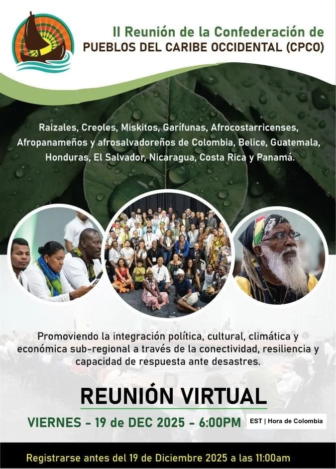  Confederación de Pueblos del Caribe Occidental (CPACO): Reunión Virtual