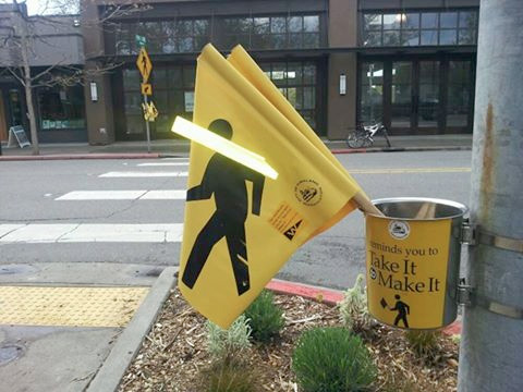 Street crossing flags (fb post)
