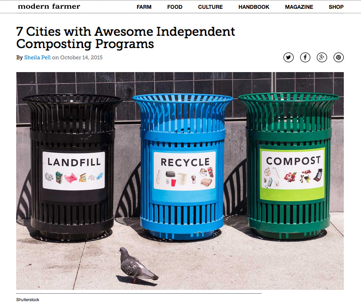Shutterstock image, Modern Farmer http://modernfarmer.com/2015/10/american-cities-with-composting-programs/, Sheila Pell article
