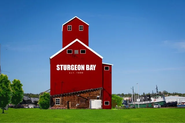 Granary rendering by Kelly Avenson, an example of what a simple paint job could do to the granary and how with just a little love the Granary could have so much life back.