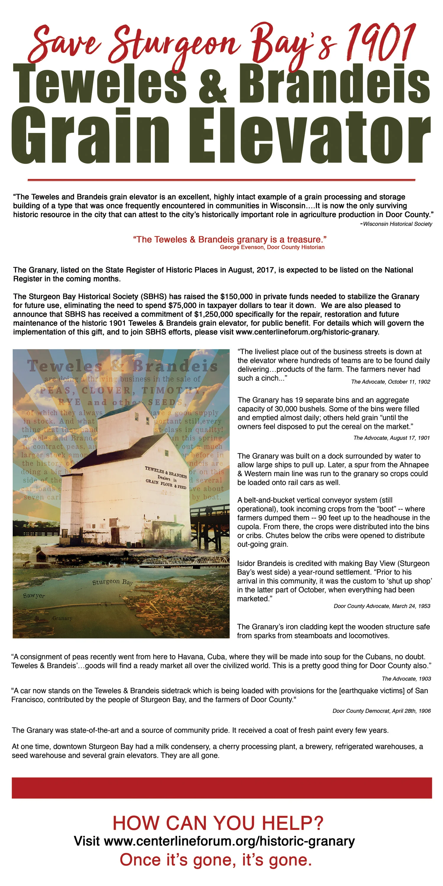$1,250,000 Committed to Restoration of Historic Granary