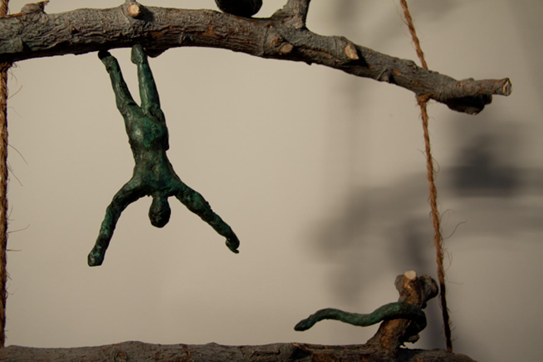 Detail from Apple Ladder: Sculpture LH (She's actually offering an apple to the snake)