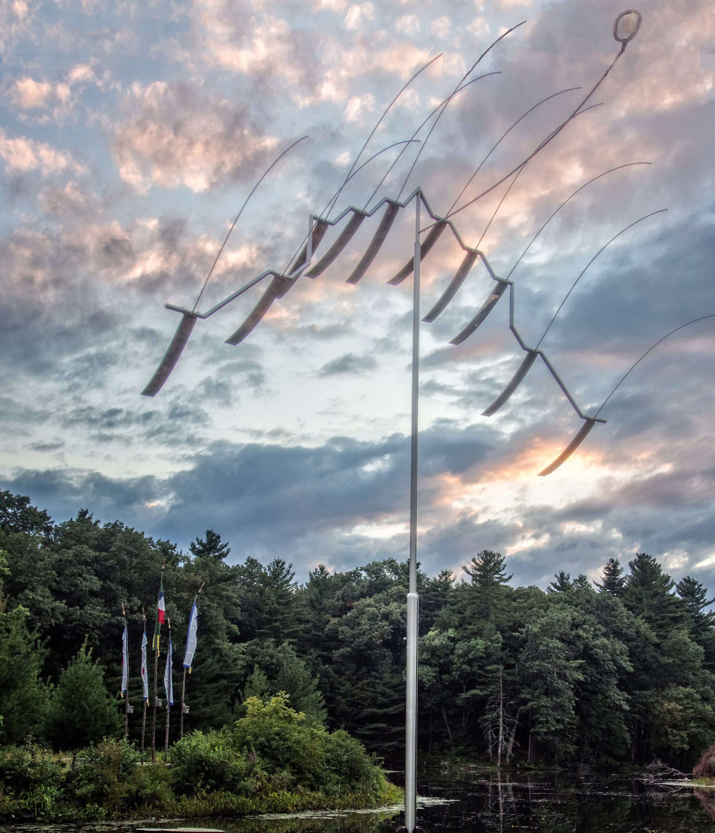 Wind Sculpture , Michio Ihara photo:Robert Hesse at Old Frog Pond Farm & Studio