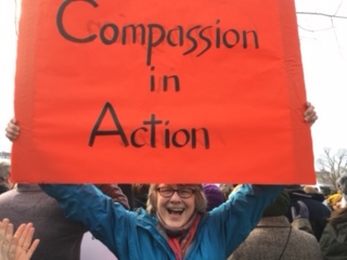 Judith Taisei Schutzman at the Boston March
