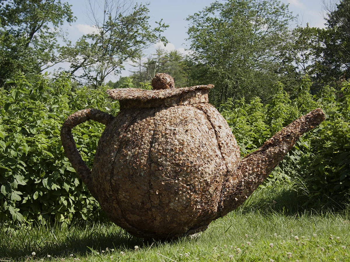 Compost Tea , Linda Hoffman & Gabrielle White, leaves and chickenwire