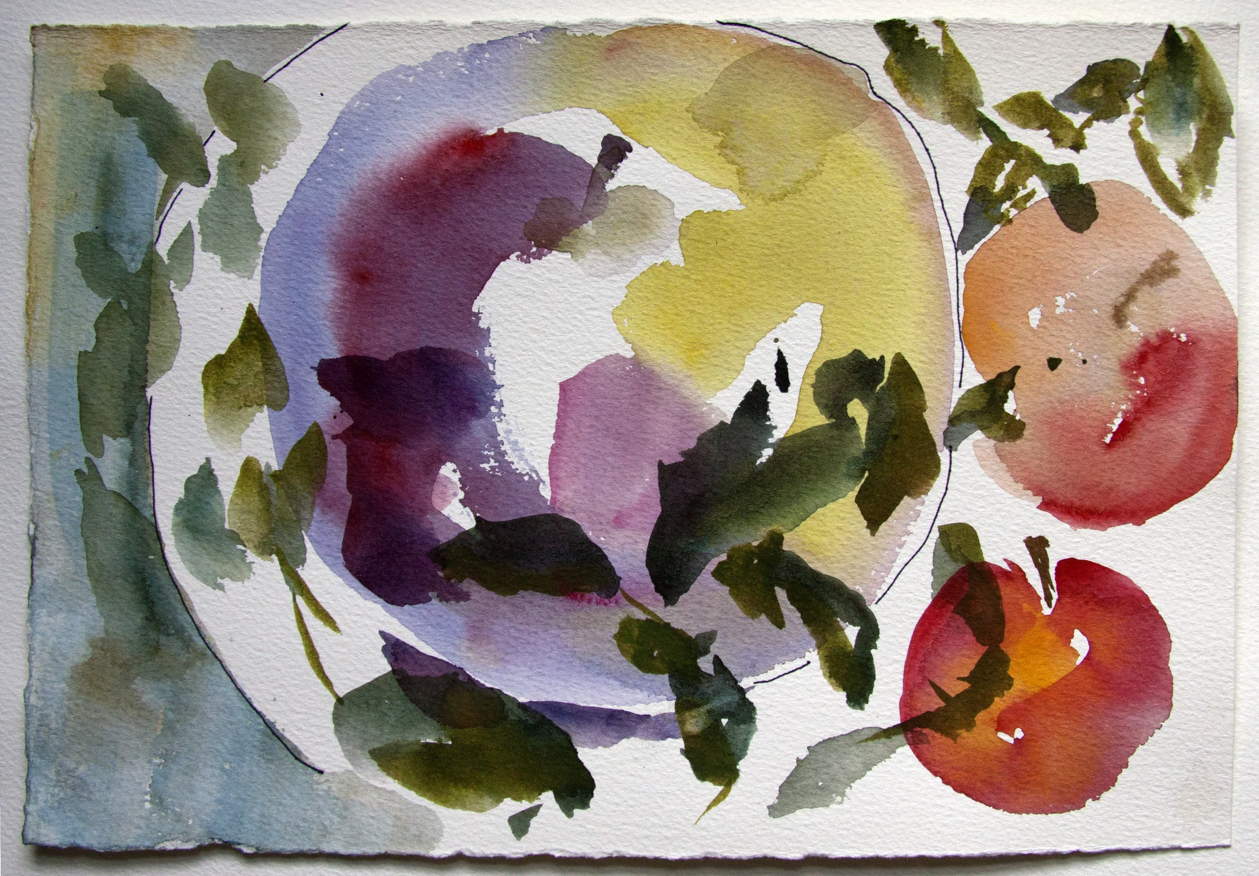Eve domesticus, Watercolor, Linda Hoffman