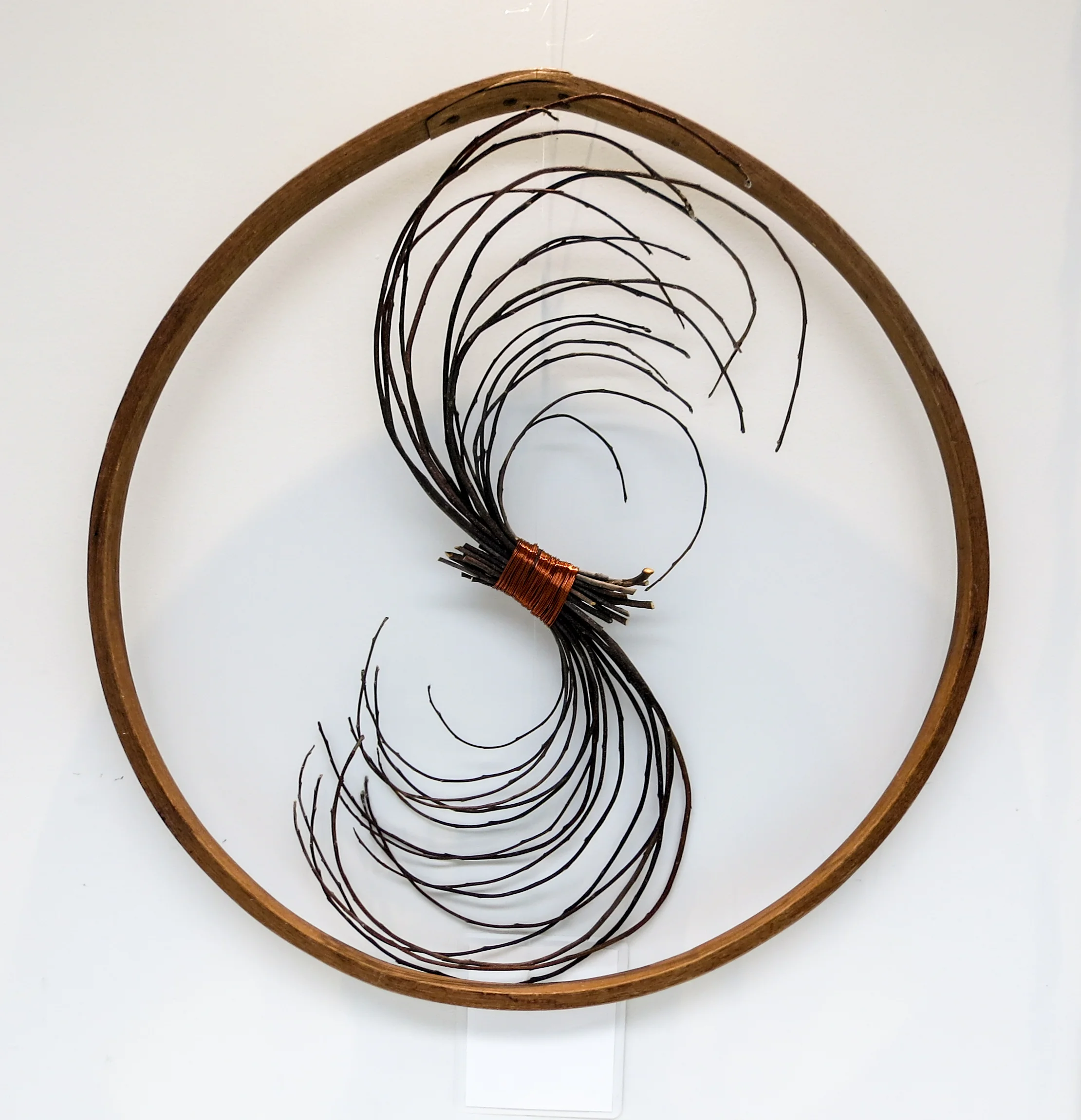 Branch Spiral , Barrel Stay, Apple Prunings, Copper Wire, Ariel Matisse