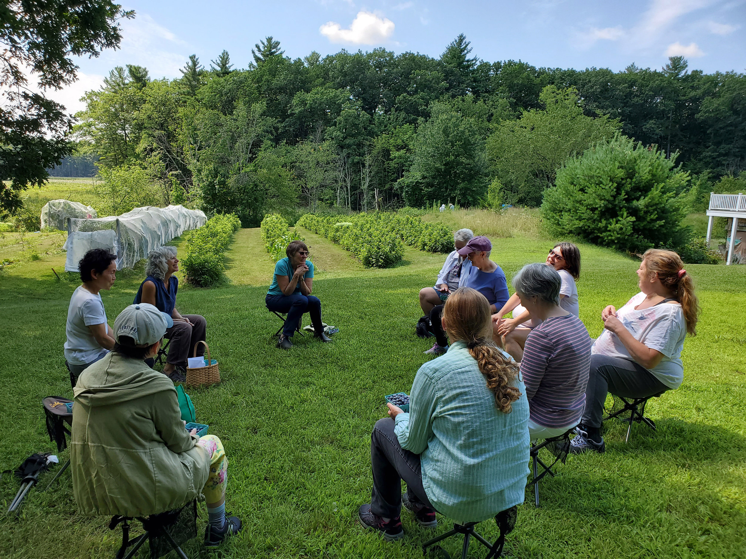 Healing Garden Session at Old Frog Pond Farm . Photo: Nadine Mazzola