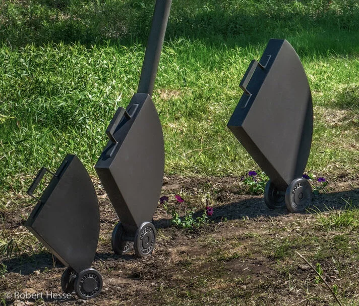 Detail from Journey , Outdoor Installation by Tristan Govignon at Old frog Pond Farm & Studio. Photo: Robert Hesse