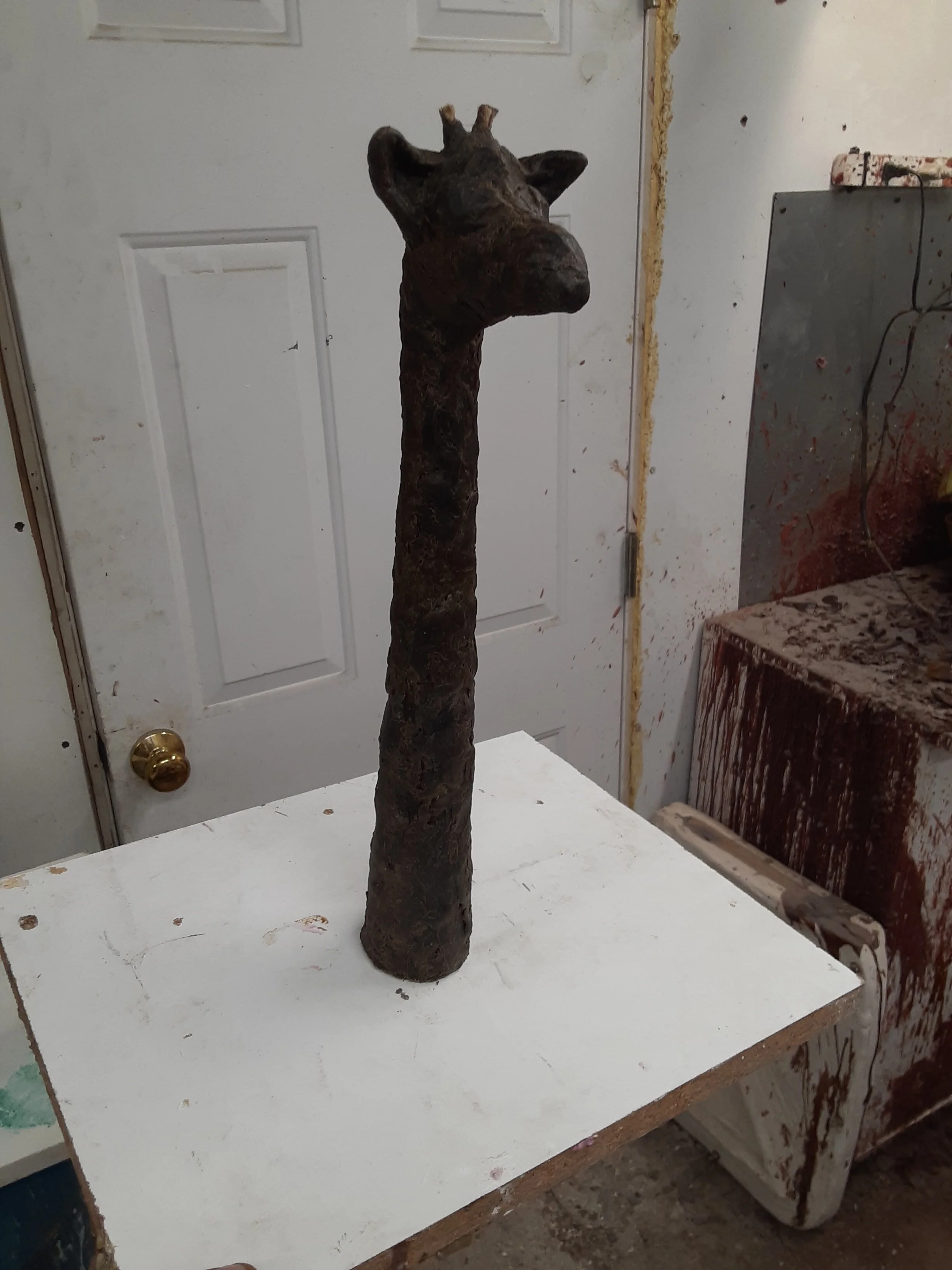 Giraffe head in wax.jpeg