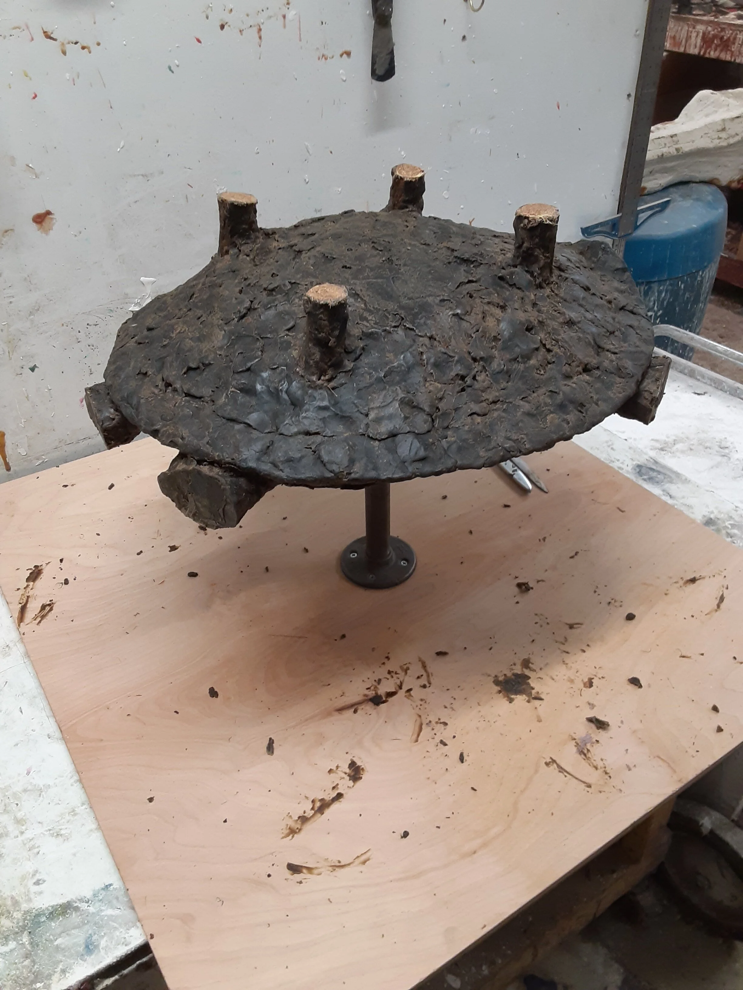 Turtle shell ready for first coat of rubber.jpg