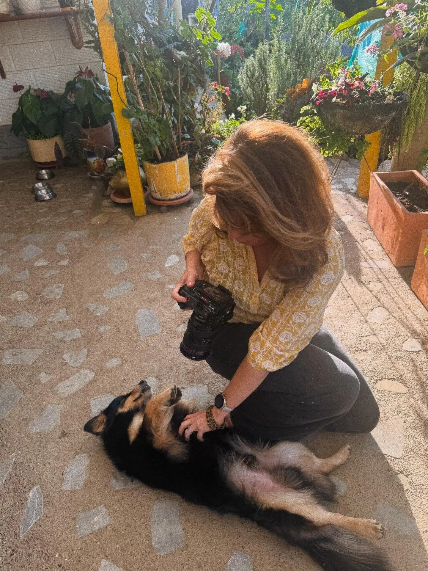 Filming in a magical garden and home in Don Matias, Colombia.