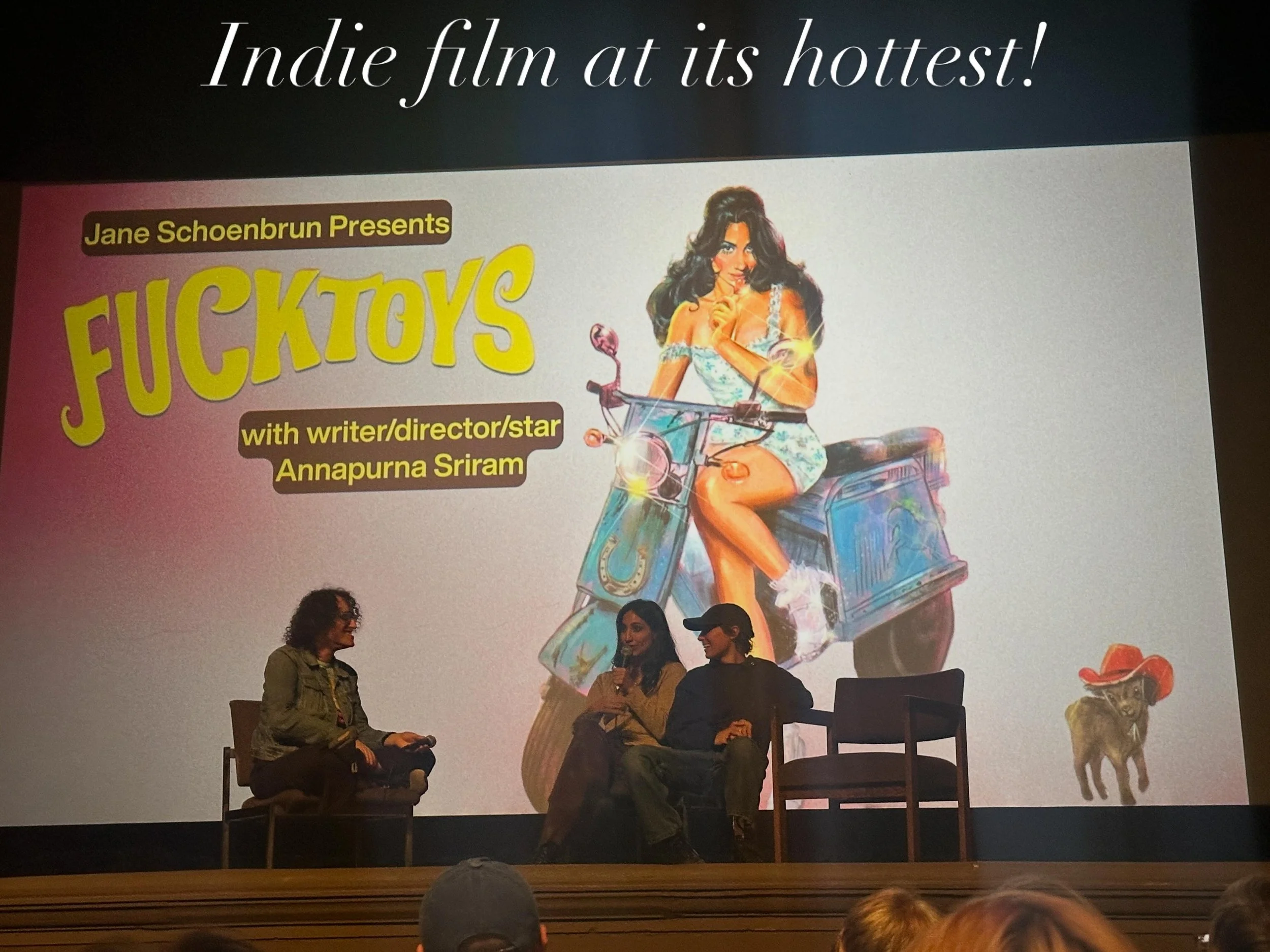 We had so much fun going to see FUCKTOYS at the Catskill community theater - so happy to see that indie film, feminist John Waters-style, is alive and well.  Great Q and A with the director/star Annapurna Sriram after - turning the feminist gaze on i