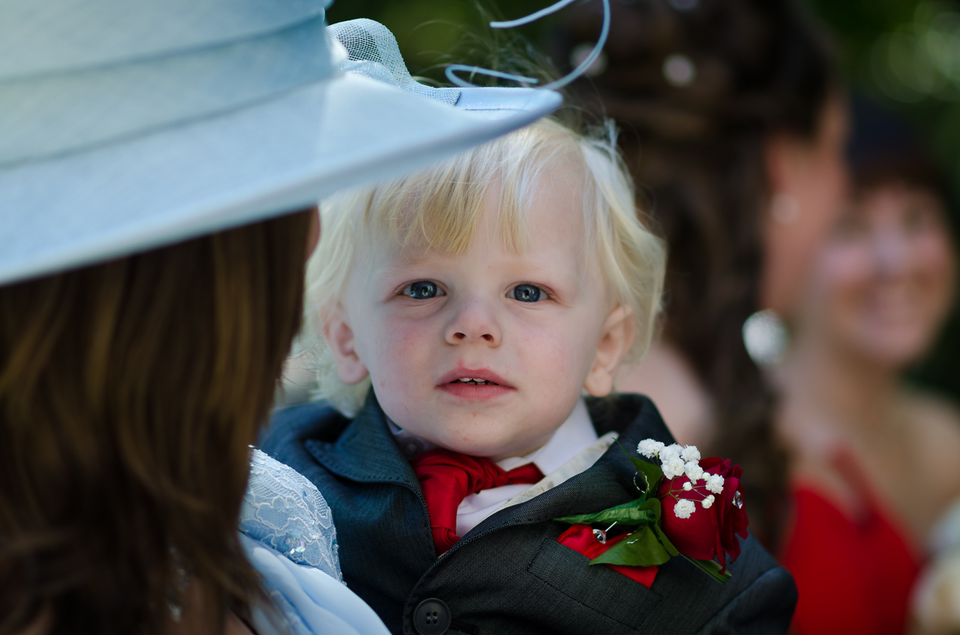 Little Rupert stares into the lens dressed to the nines. 
