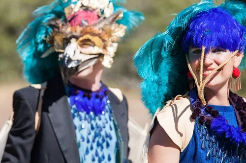 Blue and Parrots Wedding Procession 2015