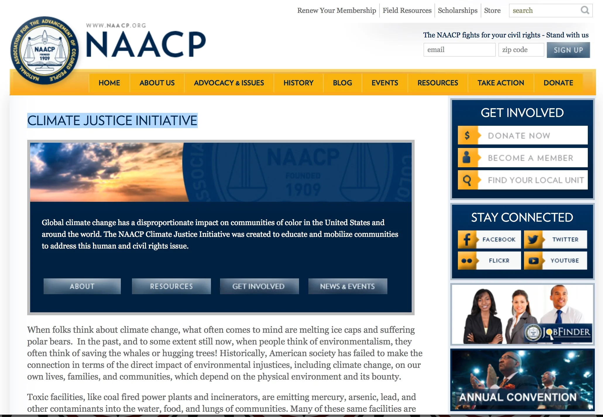 NAACP :: Climate Justice Initiative