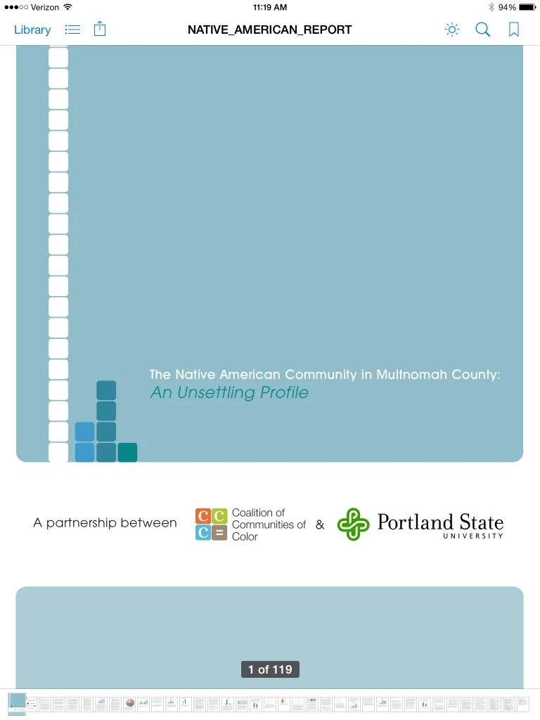 The Native American Community in Multnomah County: An Unsettling Report