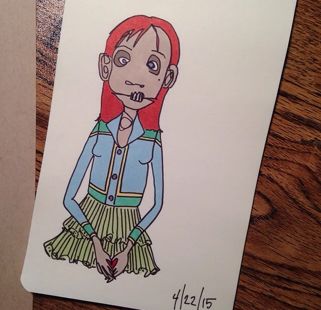 Little Heart. Pen and marker on paper.