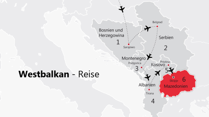  Karte zur Balkanreise: BMEIA/Gabriel
