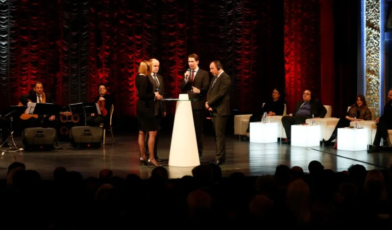 Arbeitsbesuch Bosnien und Herzegowina. Bundesminister Sebastian Kurz. Auftaktveranstaltung. Bild: Dragan Tatic