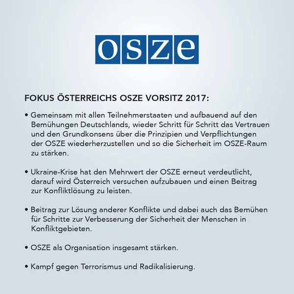 Schwerpunkte OSZE 2017. Bild: Jürgen Gabriel. 
