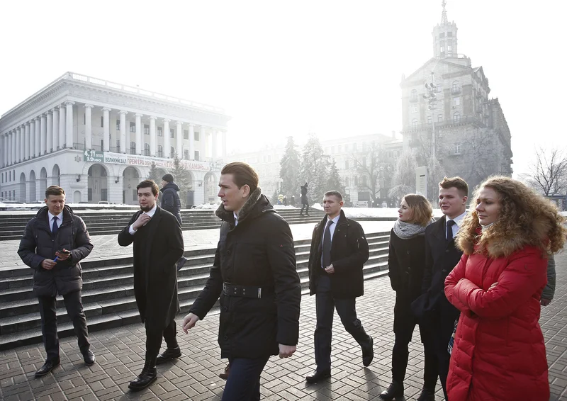 Treffen mit Vertretern der „Youth Contact Groups“ am Maidan. Photo: Dragan Tatic