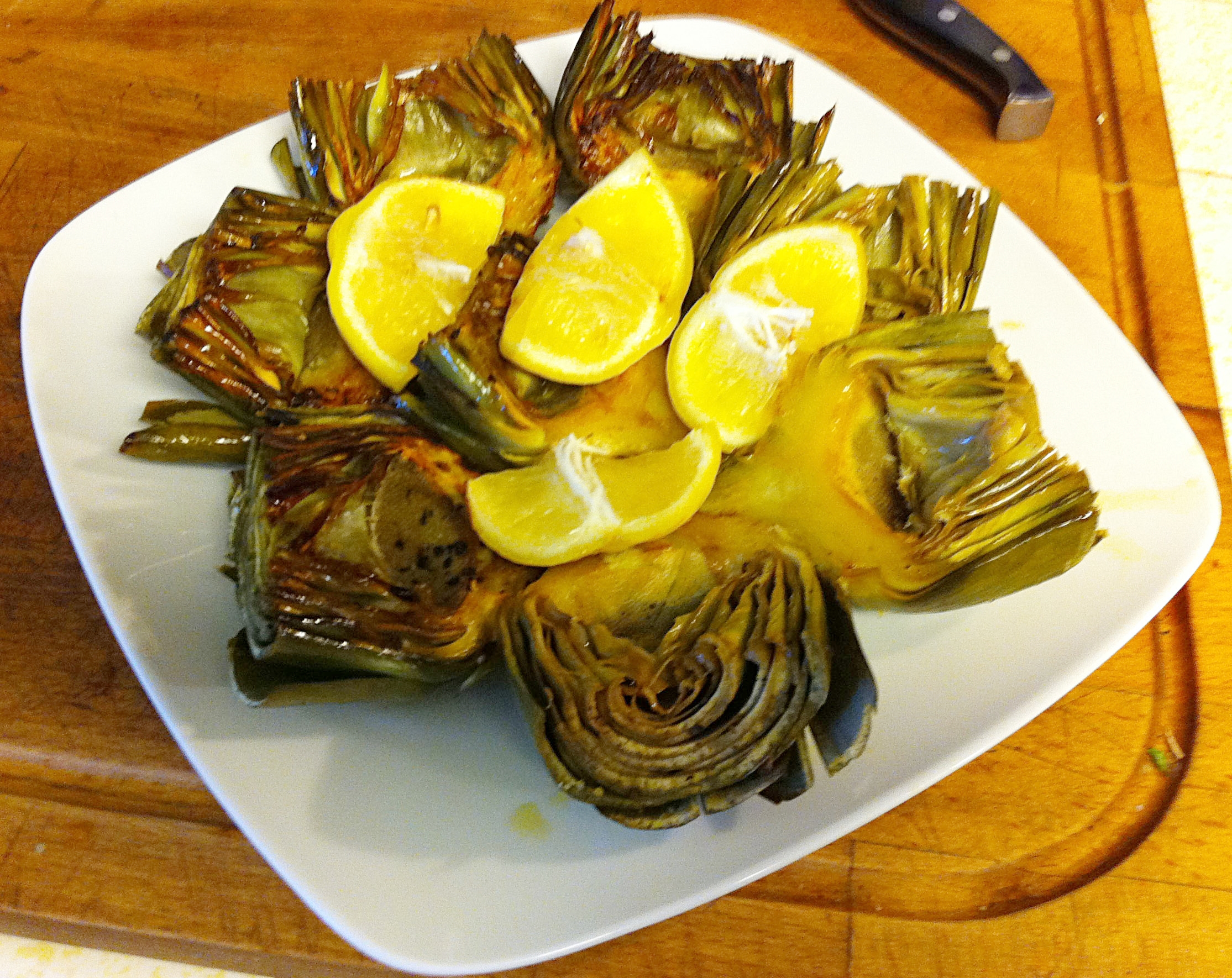Simply Roasted Artichokes