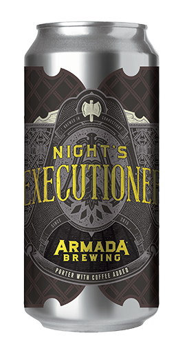 Night's Executioner Coffee Porter 5.5% 25 IBUs Light, roasty and crushable Porter with a medium roasted Kenyan coffee from Willoughby’s Coffee in Branford CT