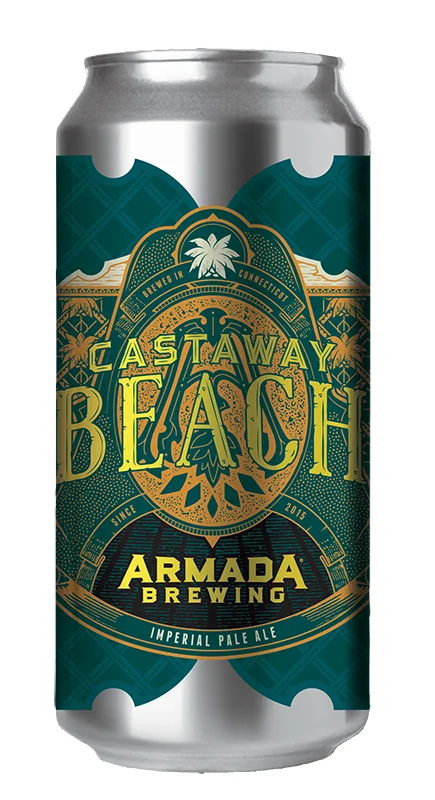 Castaway Beach Imperial Pale Ale 7.5% 70 IBU Big and bold hazy pale double dry-hopped with Citra and Amarillo hops