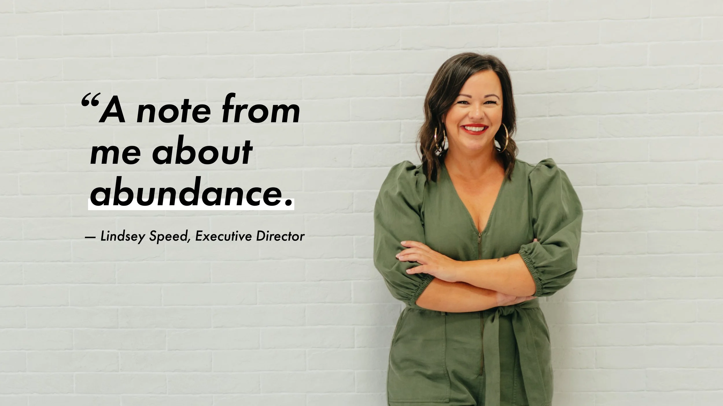 A Note From Me About Abundance