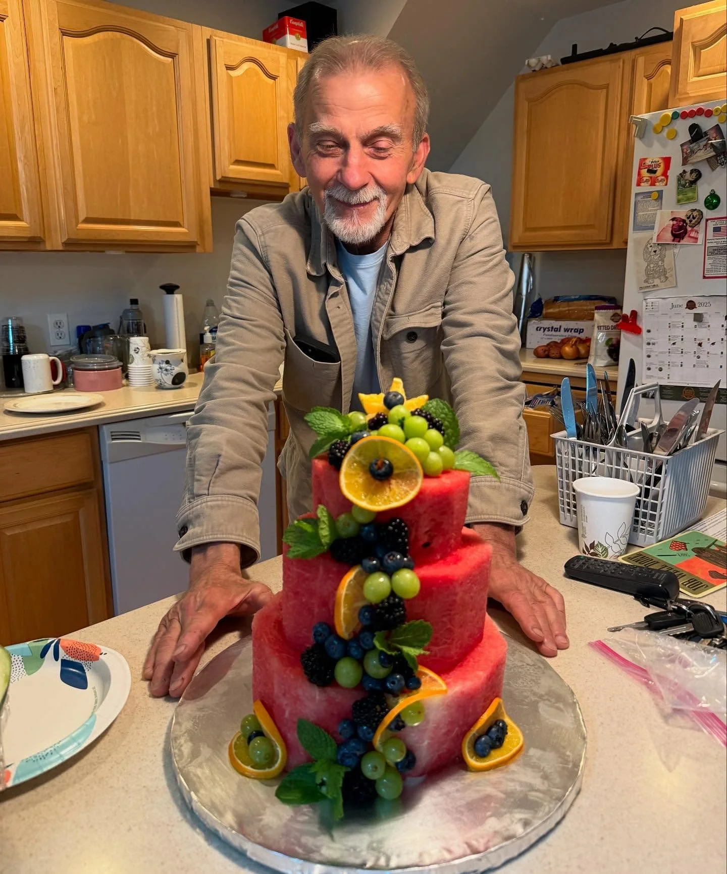 Happy birthday/Father's Day to the most amazing dad ever! This year, I decided to try something new and make a watermelon cake since he loves it so much. Seeing the smile on his face made it all worth it. I&rsquo;m so grateful to have him in my life,