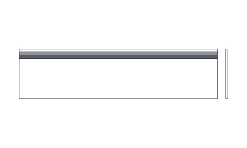 12 x 48 TV STAIR TREAD STRAIGHT EDGE