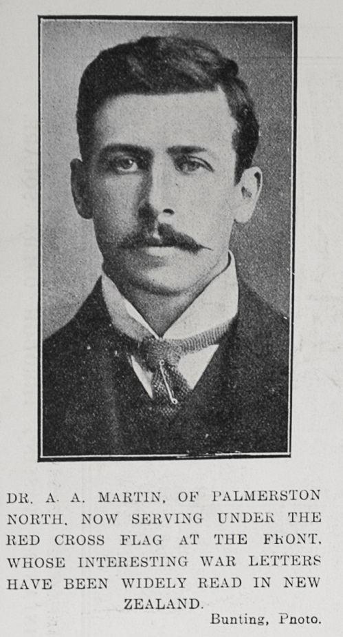 Figure 3: A photograph of Dr Martin appearing in the Auckland Weekly News on 11 February 1915. Reference: Sir George Grey Special Collections, Auckland Libraries, AWNS-19150211-38-1 