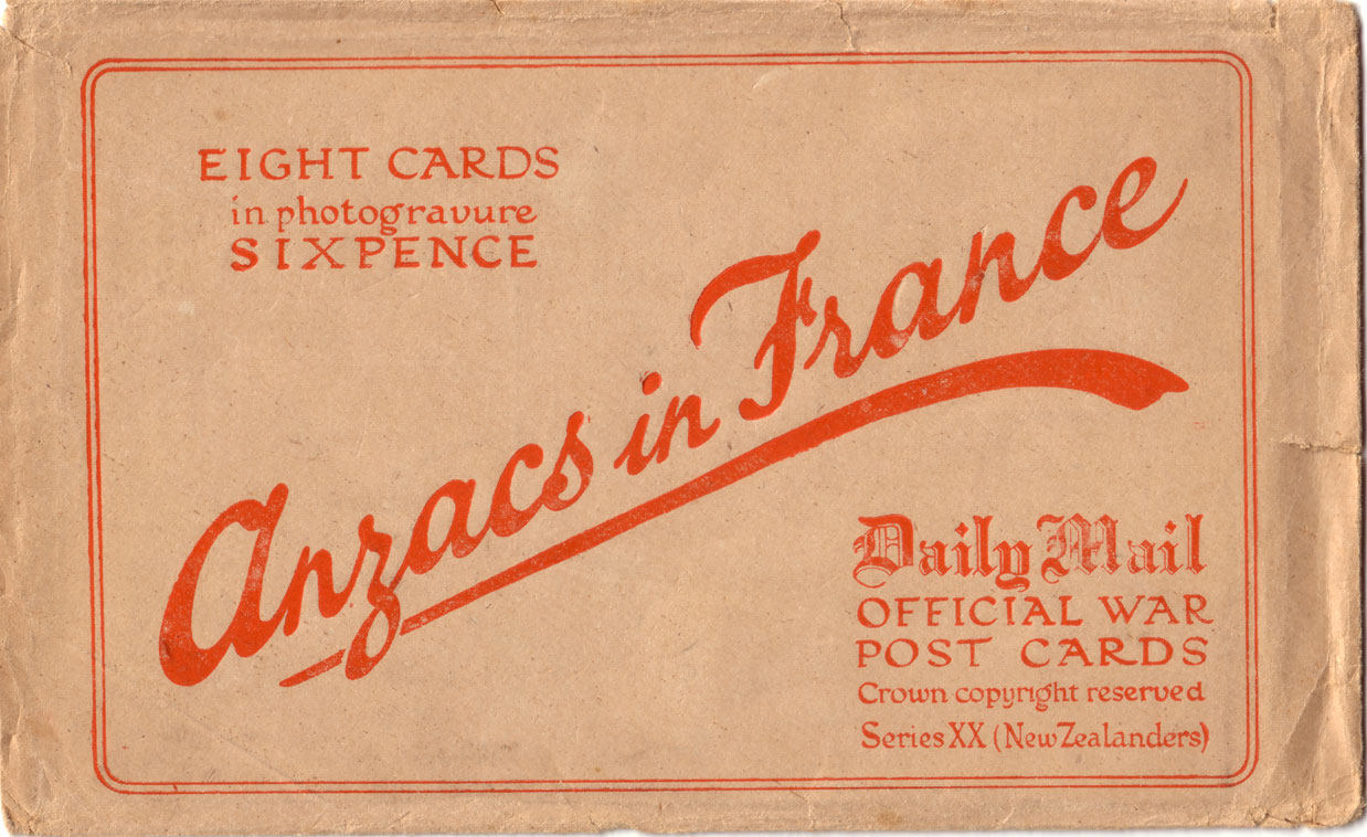 The Anzacs in France postcard series envelope
