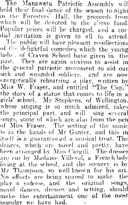Click to enlarge. Manawatu Standard, Volume XLI, Issue 10210, 25 October 1915, Page 6.