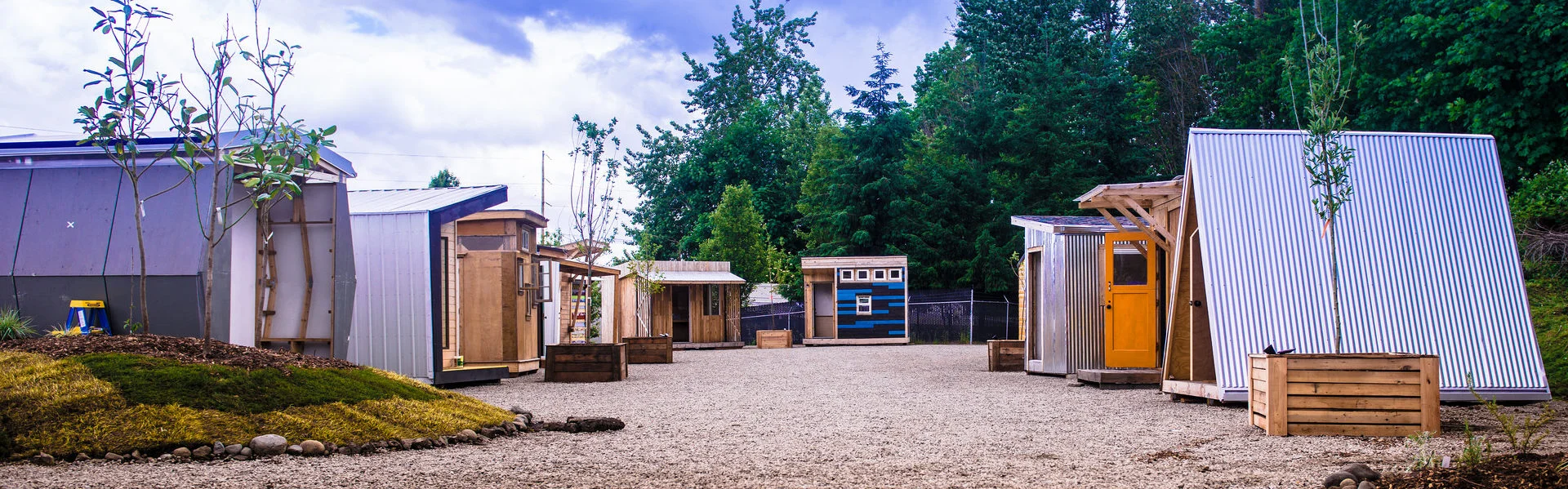 The original sleeping pods for the first location of the village.