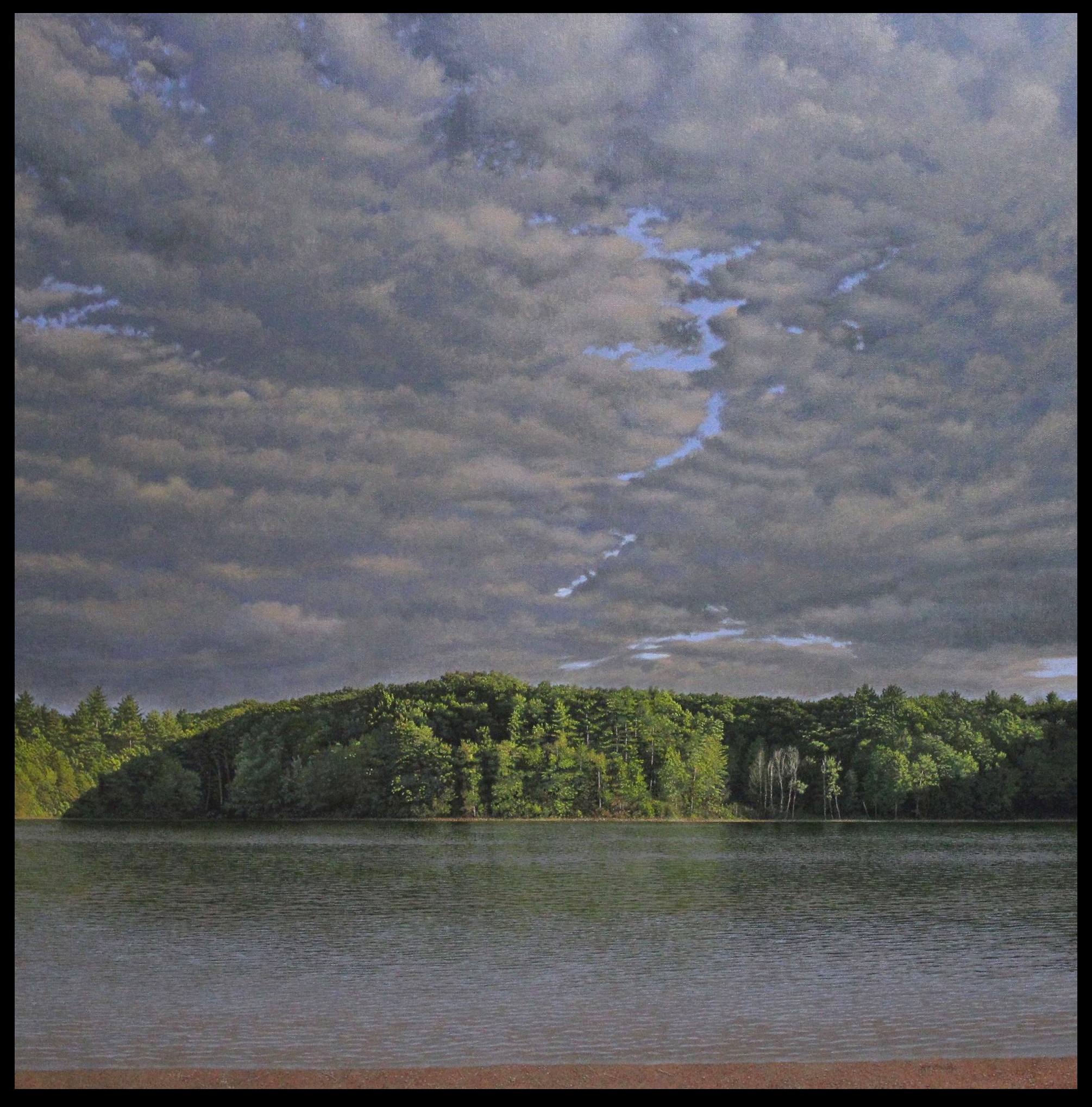 Dark Clouds at Walden (30"x30") Oil on Linen 
