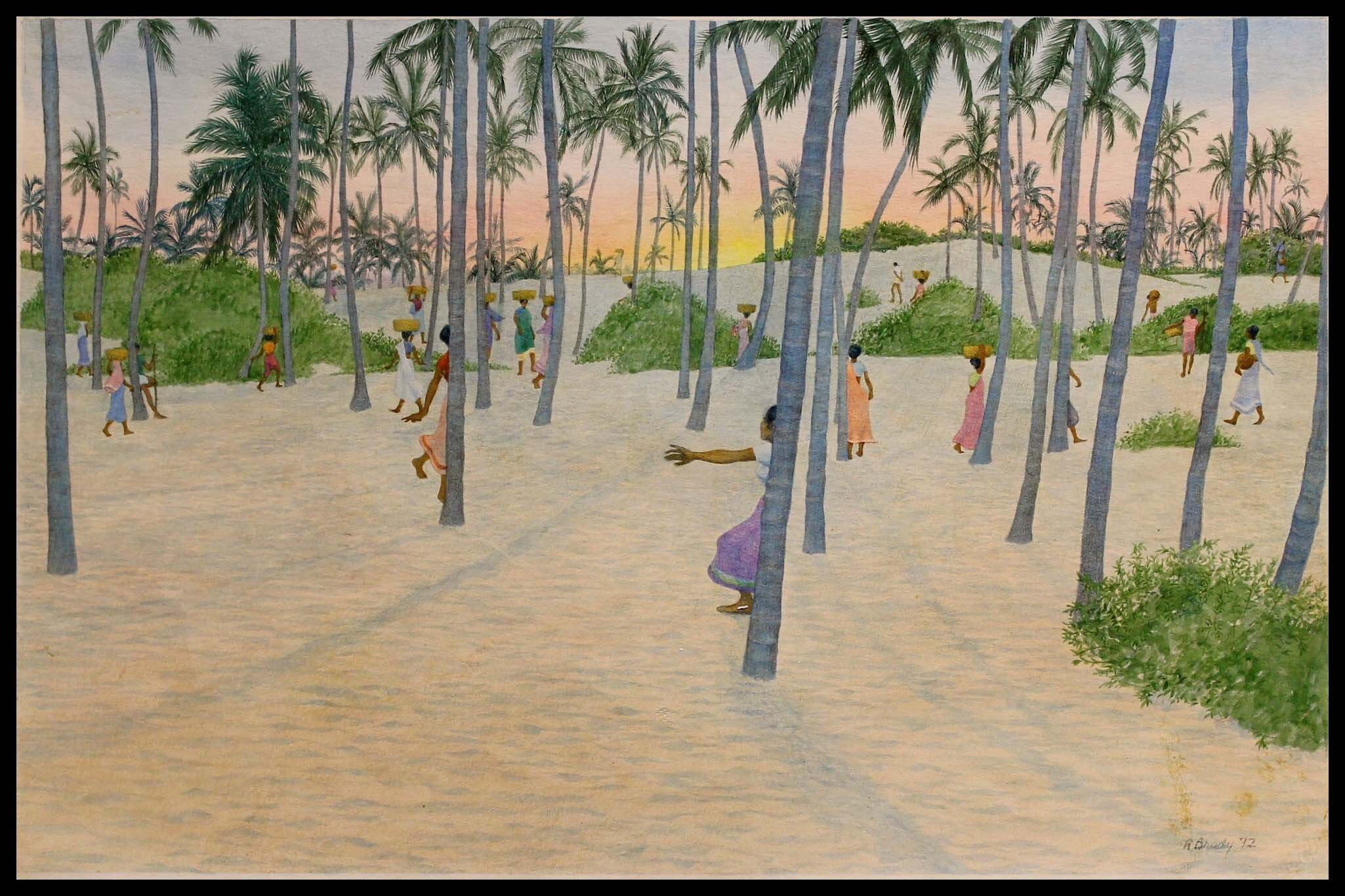  Goa Sunrise (10”x14”) Watercolor 