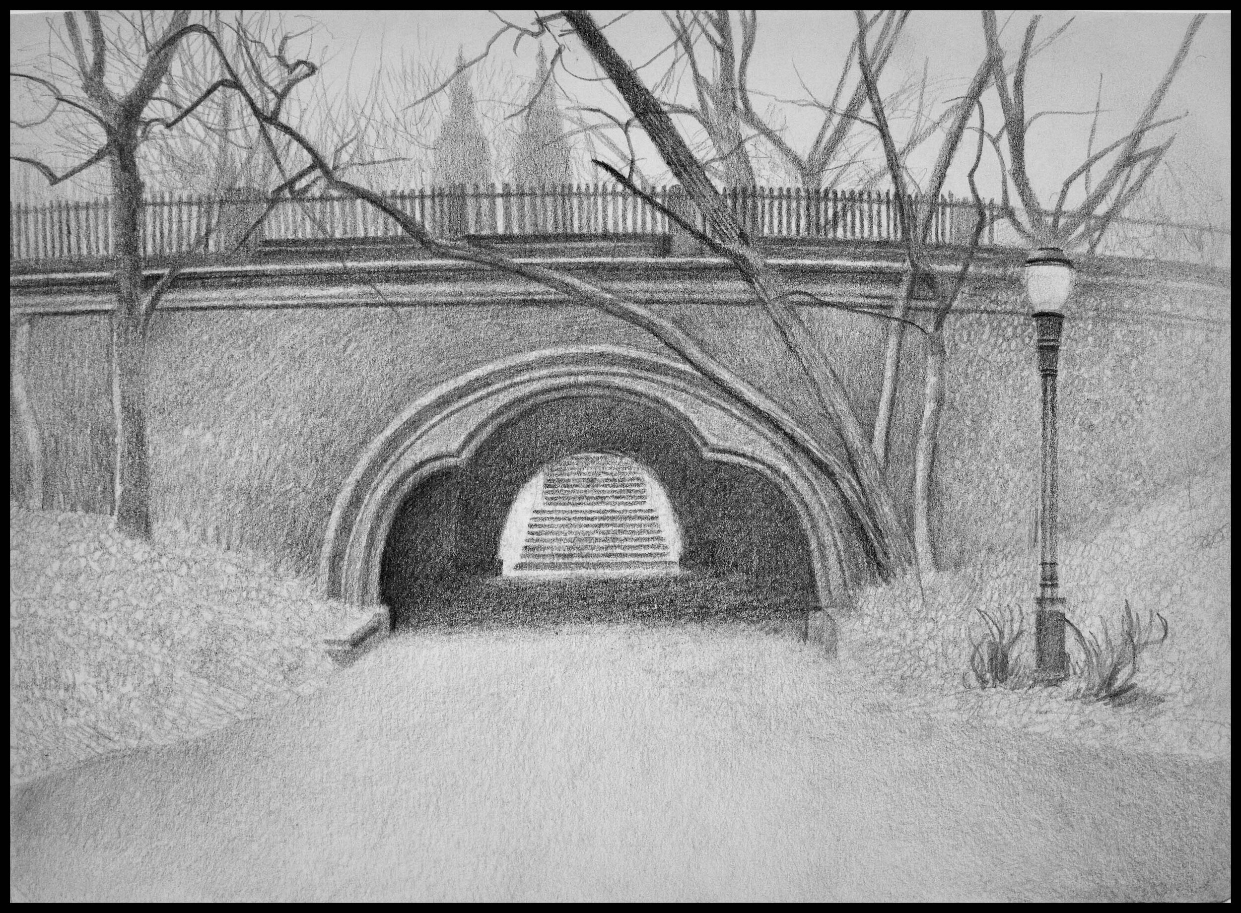  Central Park Sketch (8.5”x12”) Graphite on Paper 